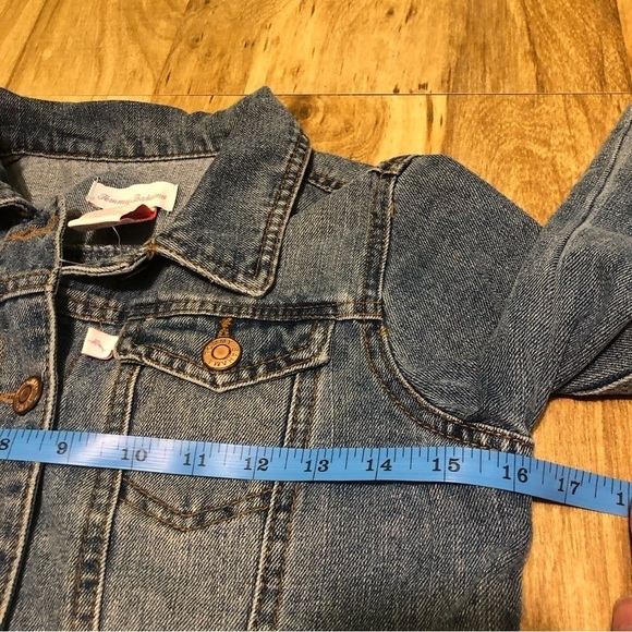 NWOT Tommy Bahama Jacket Kids Girls 10 Blue Medium Wash Denim Distressed - Picture 6 of 10